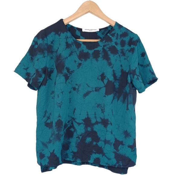 Amanda Uprichard Tie Dye Short Sleeve Crewneck Top - Picture 1 of 11